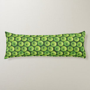 Pattern with Green Apples Body Pillow