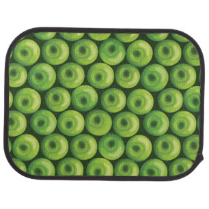 Pattern with Green Apples Car Floor Mat