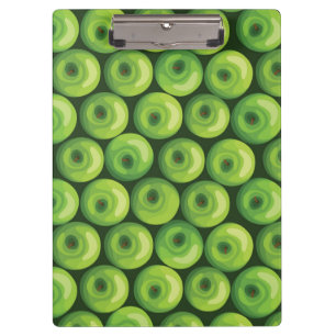 Pattern with Green Apples Clipboard