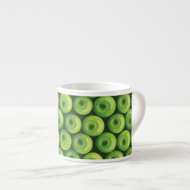 Pattern with Green Apples Espresso Cup (Front Right)