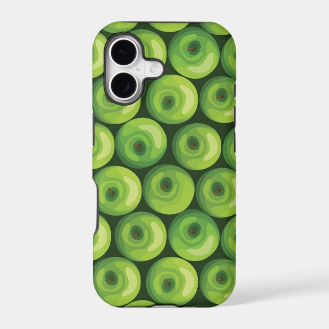 Pattern with Green Apples Iphone Case (Back)