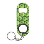Pattern with Green Apples Keychain Bottle Opener