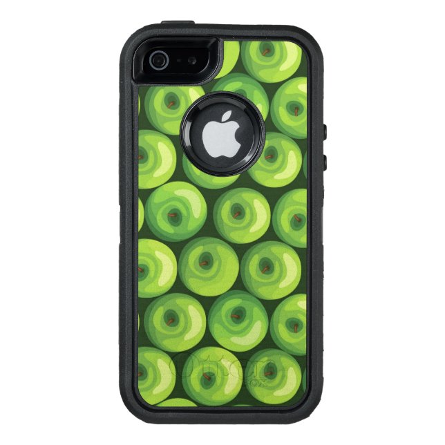 Pattern with Green Apples Otterbox iPhone Case (Back)