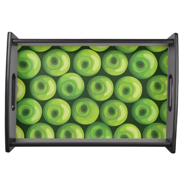 Pattern with Green Apples Serving Tray (Front)