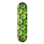 Pattern with Green Apples Skateboard Deck