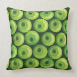 Pattern with Green Apples Throw Pillow