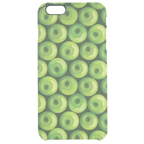 Pattern with Green Apples Clear iPhone 6 Plus Case