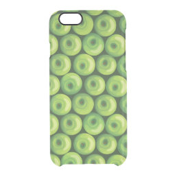 Pattern with Green Apples Clear iPhone 6/6S Case