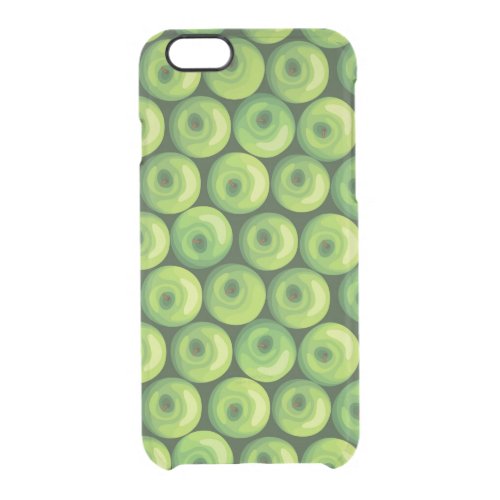 Pattern with Green Apples Clear iPhone 66S Case