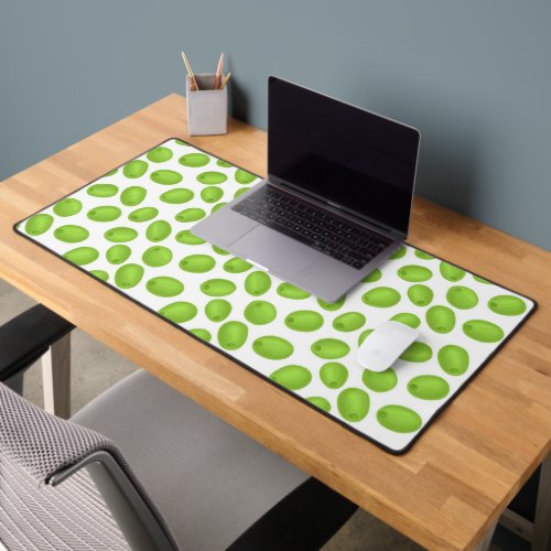 Pattern with  green olives desk mat