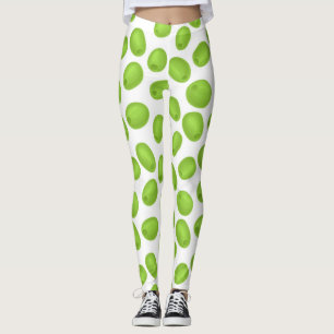 Pattern with green olives leggings
