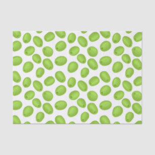 Pattern with  green olives tissue paper