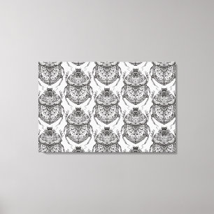 Pattern With Hand Doodle 6 Canvas Print