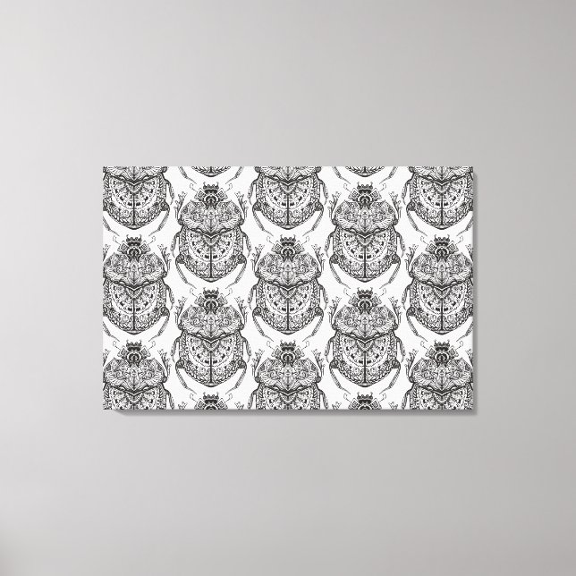 Pattern With Hand Doodle 6 Canvas Print (Front)