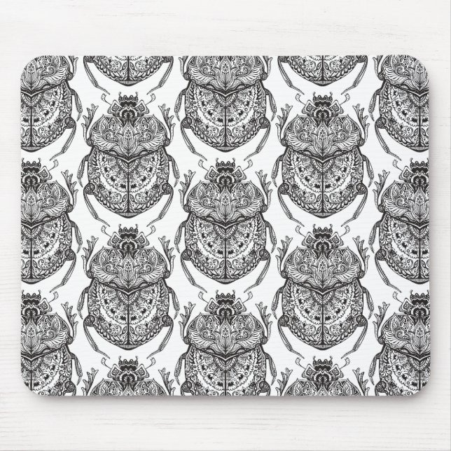 Pattern With Hand Doodle Mouse Pad (Front)