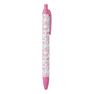 Pattern with Hearts and Flowers Pen