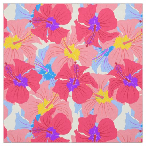 pattern with hibiscus fabric