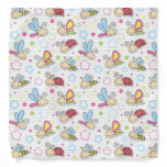 pattern with insects bandana