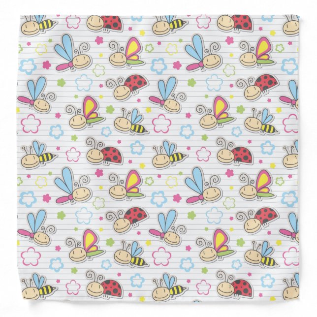 pattern with insects bandana (Front)
