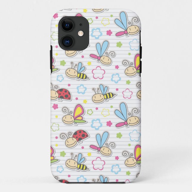 pattern with insects Case-Mate iPhone case (Back)