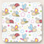 pattern with insects coaster