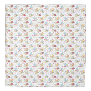 pattern with insects duvet cover