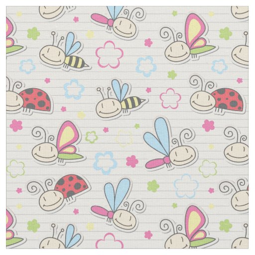 pattern with insects fabric