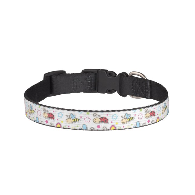 pattern with insects pet collar (Front)