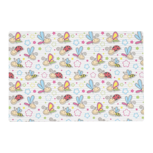pattern with insects placemat (Front)