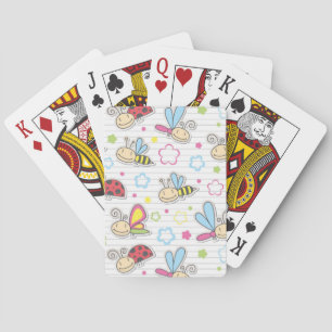 pattern with insects poker cards