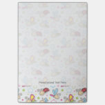 pattern with insects post-it notes