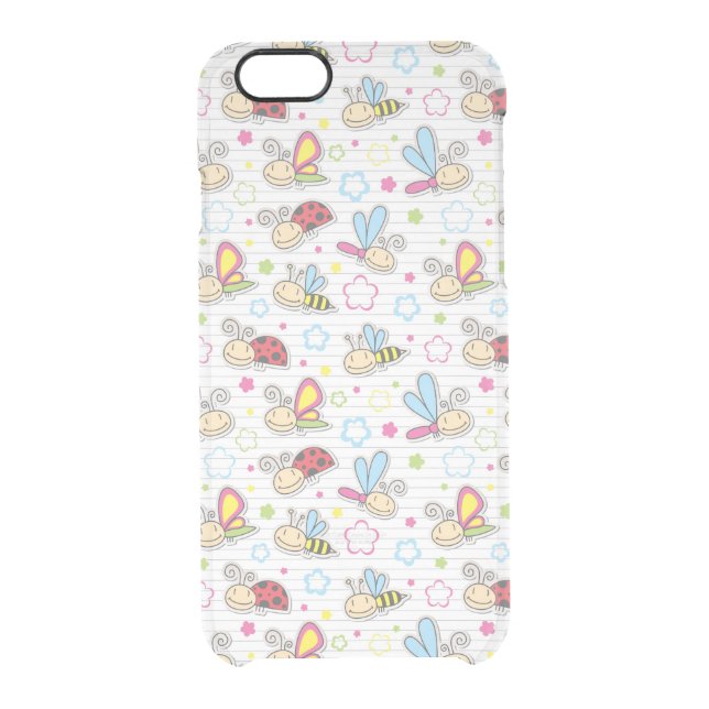 pattern with insects uncommon iPhone case (Back)