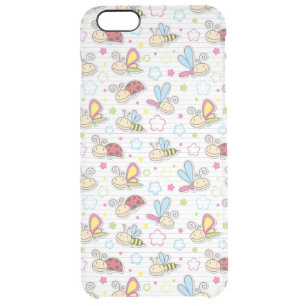 pattern with insects clear iPhone 6 plus case