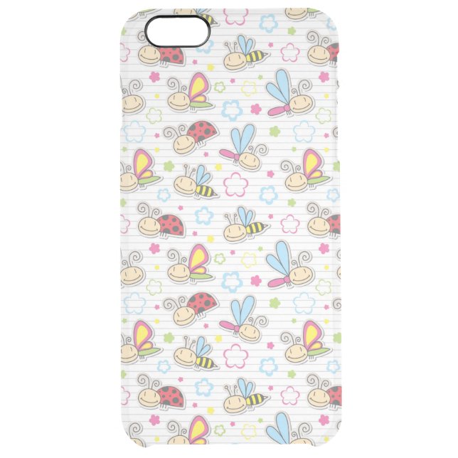 pattern with insects uncommon iPhone case (Back)