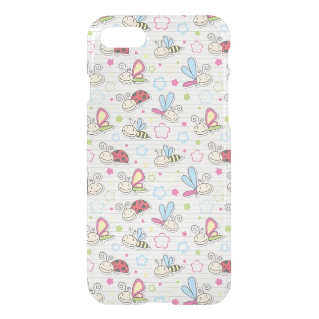 pattern with insects uncommon iPhone case (Back)