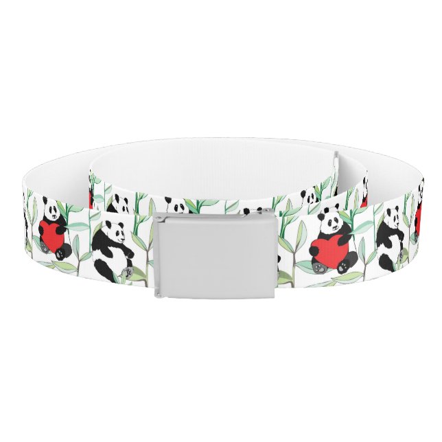 pattern with lovely pandas with hearts belt (Coil)