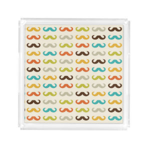 Pattern with mustache acrylic tray