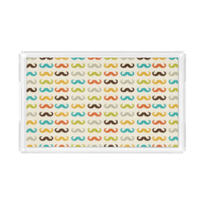 Pattern with mustache acrylic tray