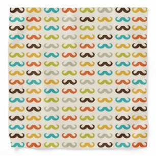 Pattern with mustache bandana