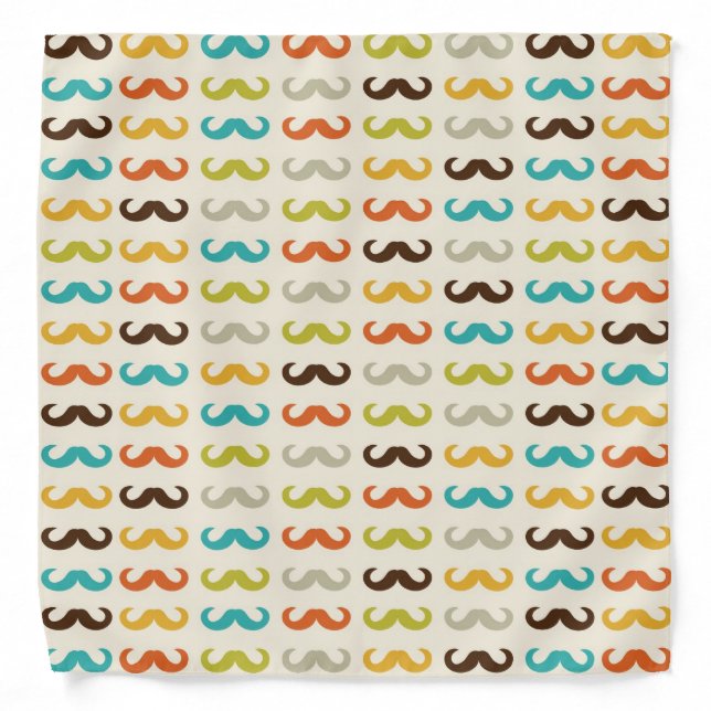 Pattern with mustache bandana (Front)