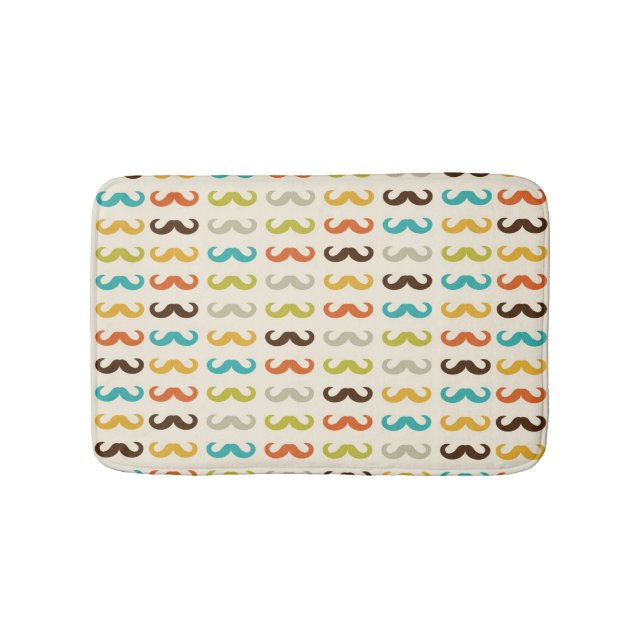 Pattern with mustache bath mat (Front)