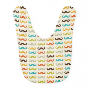 Pattern with mustache bib