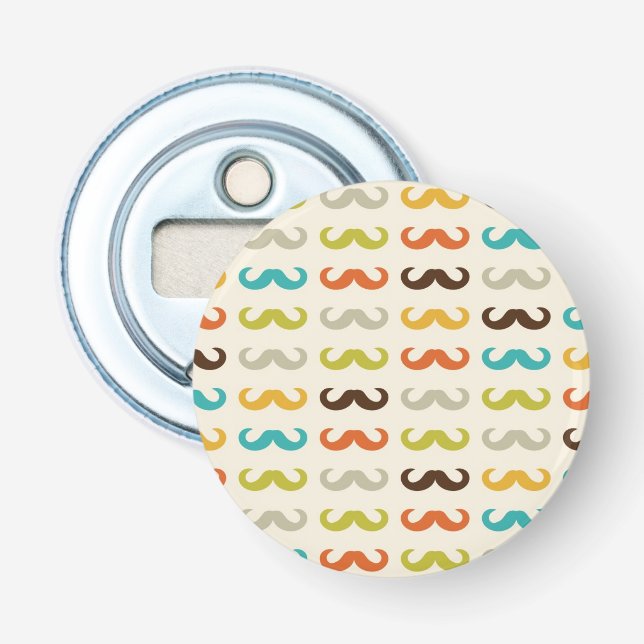 Pattern with mustache bottle opener (Front)