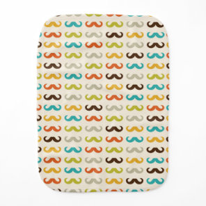 Pattern with mustache burp cloth