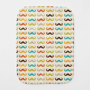 Pattern with mustache burp cloth