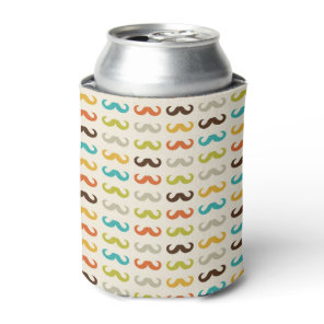 Pattern with mustache can cooler