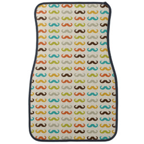 Pattern with mustache car mat