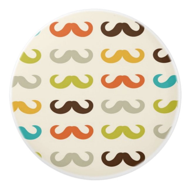 Pattern with mustache ceramic knob (Front)