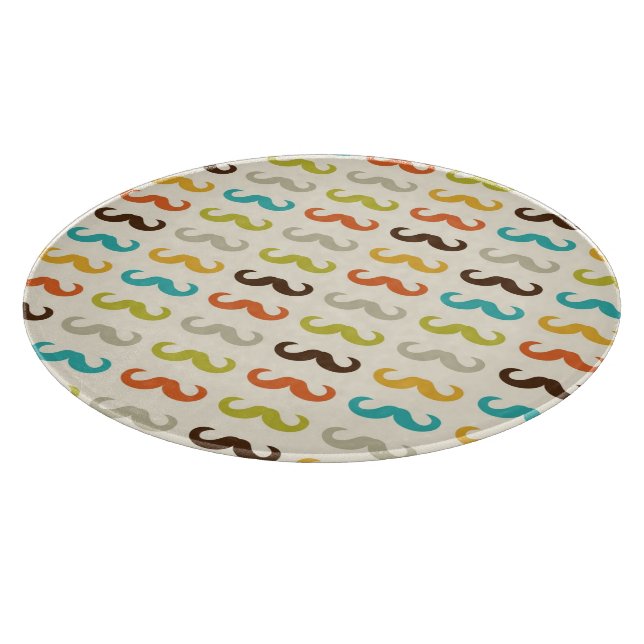 Pattern with mustache cutting board (Corner)