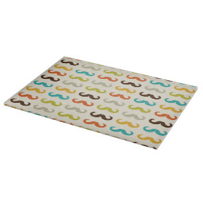 Pattern with mustache cutting board